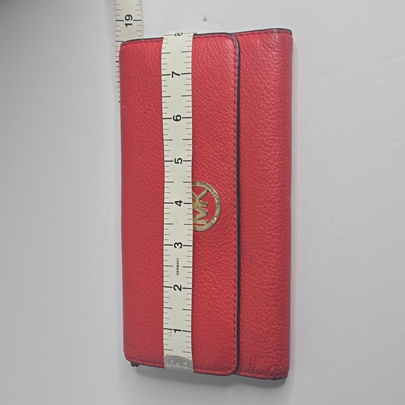 Michael Kors Red Leather Wallet - Picture 10 of 11